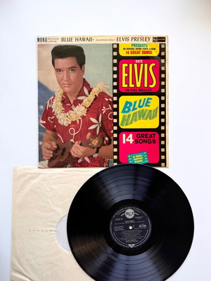 Elvis Presley Blue Hawaii LP 1-во издание Великобритания 1961 моно употребяван, поп