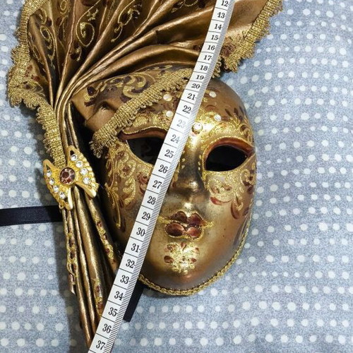 Venetian mask handmade used from leather and canvas