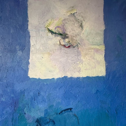 Sevastakis painting used, dimensions 1.10x1.00