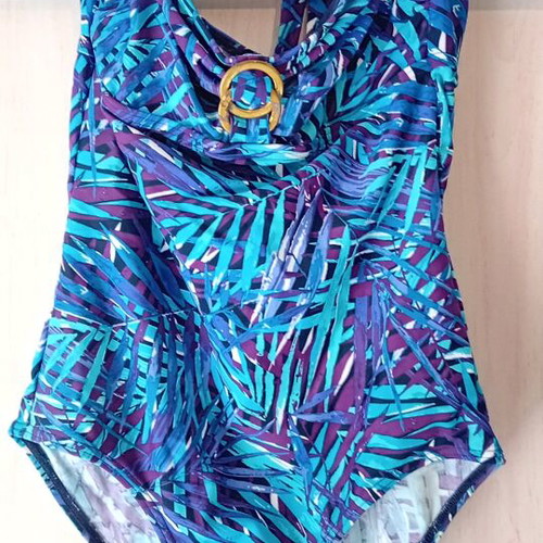 New Look women's one-piece swimsuit size M/38 like new, blue shades