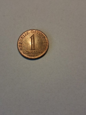 Collectible 1 Schilling Austria coin 1983 used