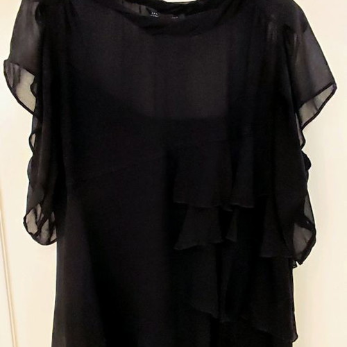 Zara blouses used, 2 black semi-transparent evening tops