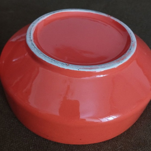 Vintage ceramic serving set 5 pieces coral retro 70s used