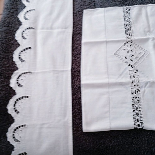 Handmade pillowcase and sewing cloth, like new, antique