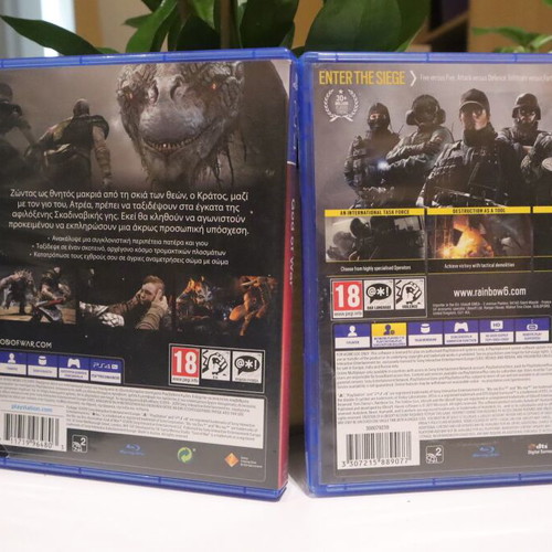 God of War and Rainbow Six Siege PS4 games