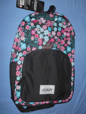 Prime school backpack multicolored with flowers new