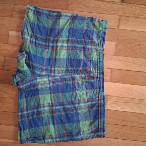 Pijama shorts used, blue and green, sizes M to XL