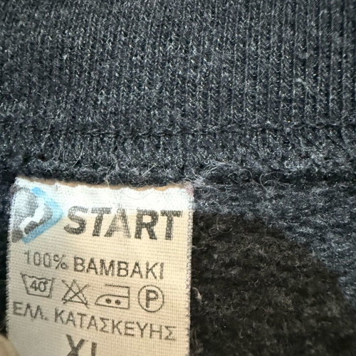 Men's cotton long-sleeve shirt used, size XL, black and gray
