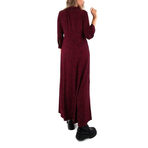 Namaste long dress like new, black and red, size L