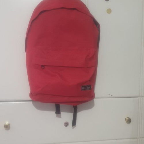 School backpack like new, red color