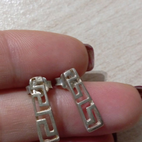 Silver 925 earrings ancient Greek style like new