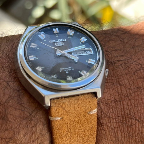 Vintage Seiko 5 wristwatch used, automatic, 1970s