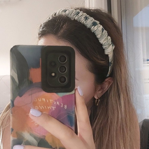 Handmade hairband turquoise, new