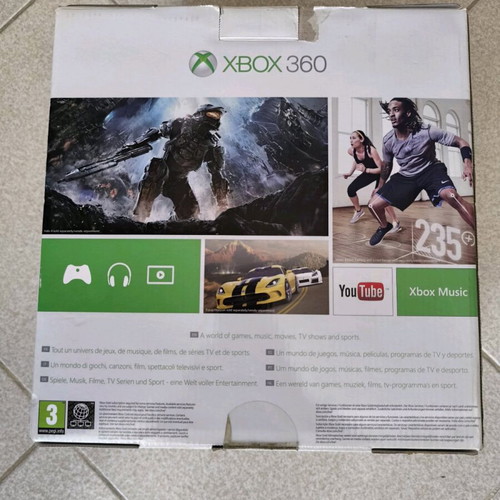 Xbox 360 E packaging box used with missing internal dividers
