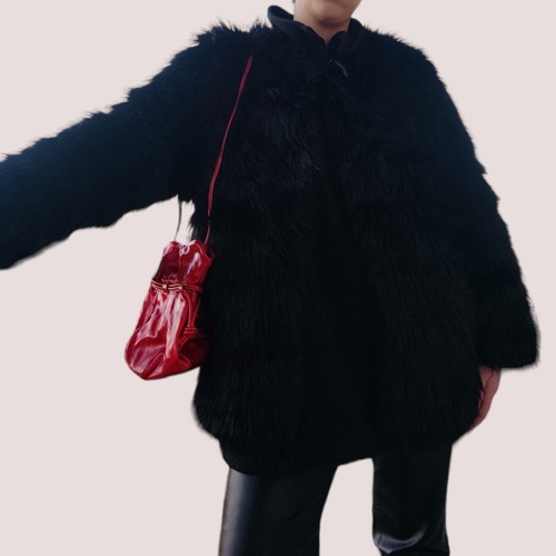 red handbag pouch