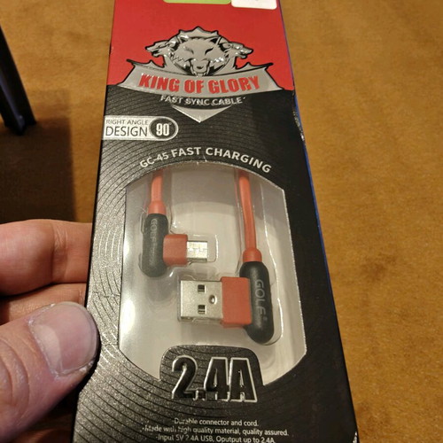 Golf USB to Micro USB Charging Cable 2.4A Right Angle New