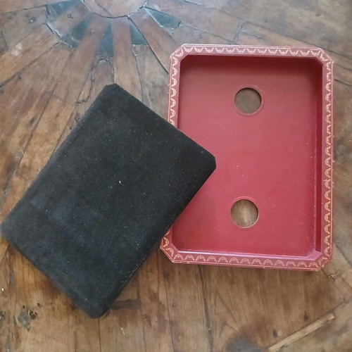 Cartier red velvet display tray used