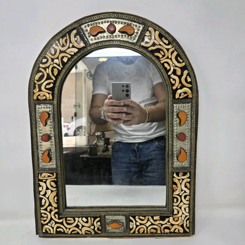 Handmade decorative mirror with inlay decoration like new