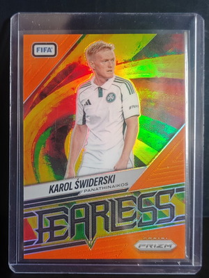 Karol Swiderski Panathinaikos Fearless Orange 2025-26 Panini Prizm FIFA κάρτα σαν καινούργιο