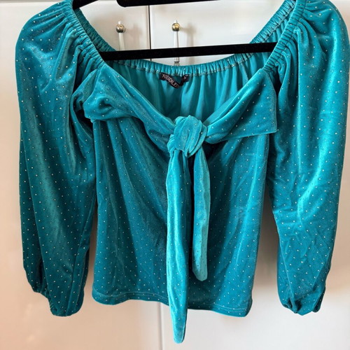 Nidodileda blouse like new, green and turquoise, size S