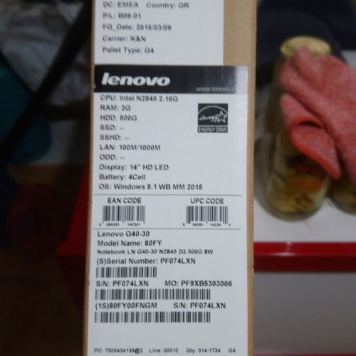 Lenovo G40-30 laptop like new, 14-inch screen, 2GB RAM, HDD
