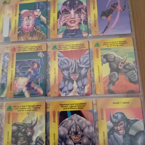 Vintage Marvel Overpower Trading Cards set of 36, new