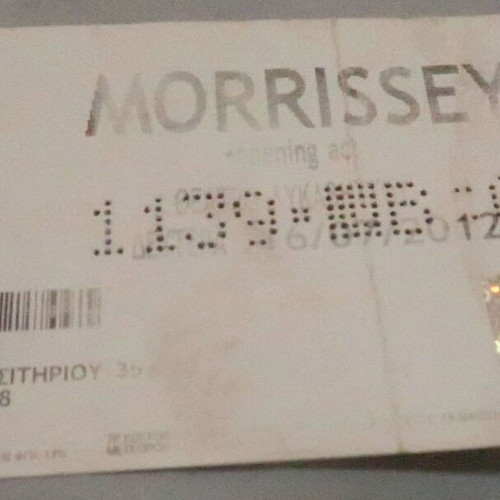 Morrissey concert tickets used, pack of 2