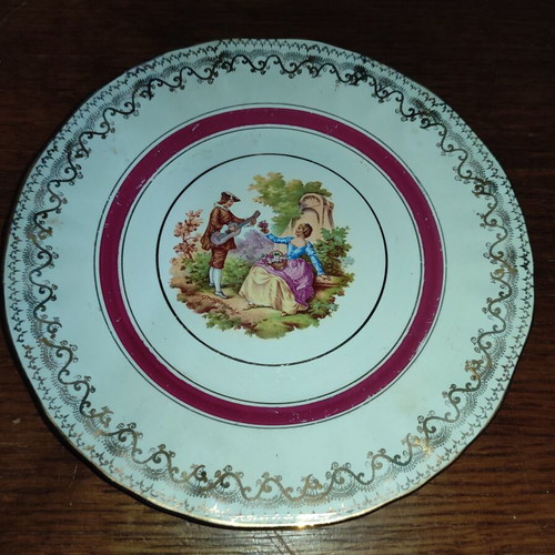 Fragonard Collectible Plates Set of 2, Keramikos Vintage Porcelain, Like New