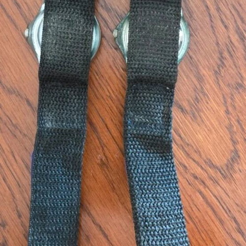 Sagem watches used, set of 2, vintage style with fabric strap