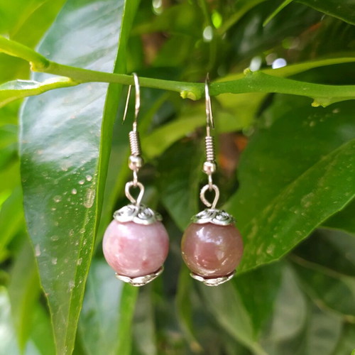 Handmade earrings with semi-precious stones like new
