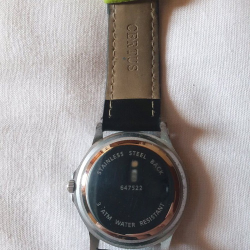 Certus junior children's watch used with broken glass, black and green