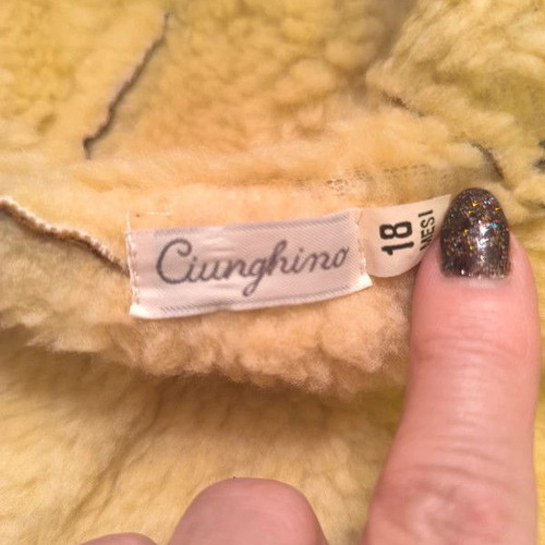 Children's Montgomery coat with sheep fur lining 18-24 months new