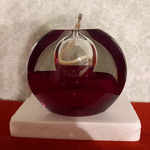 Krosno oil lamp made of solid crystal like new