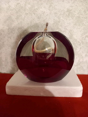 Krosno oil lamp made of solid crystal like new