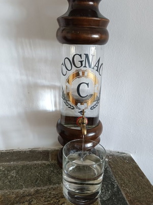 Vintage cognac serving bottle like new, 1970s