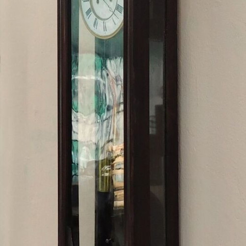 Vienna Regulator wall clock wooden, like new, circa 150 years old