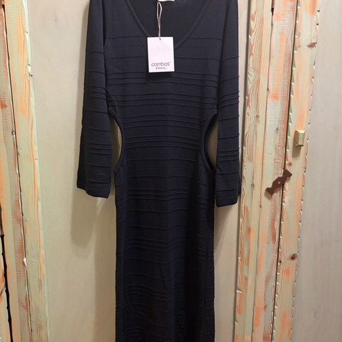 Combos Knitwear dress new, black, size large