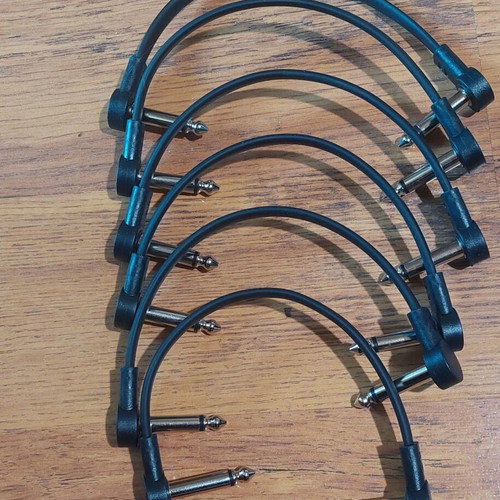 Right angle patch cable new, pack of 6, 6 inches, black