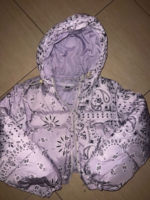 Puffer Bomber Jacket Double Face Pull&Bear like new, purple, size M