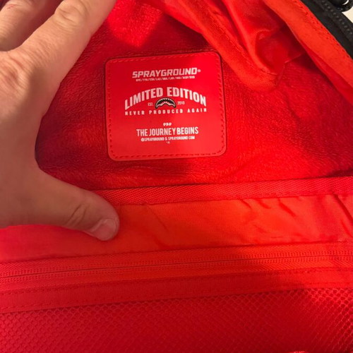 Sprayground x Nickelodeon backpack used, limited edition, red