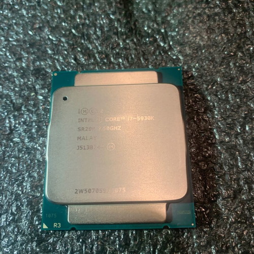 Intel Core i7 5930K CPU used, 6 cores 12 threads, FCLGA2011-3 socket
