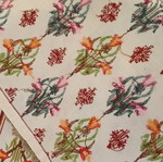 Hand-embroidered table runner, vintage design