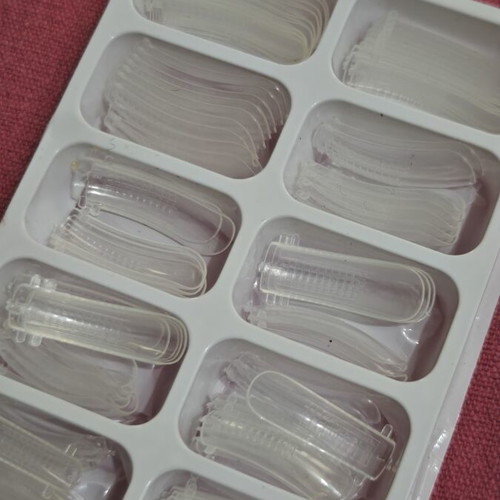 Fake nails like new, transparent flexible plastic tips for Acrygel and Gel