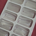 Fake nails like new, transparent flexible plastic tips for Acrygel and Gel