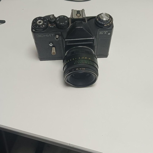 Zenit film camera used, functional, with wear