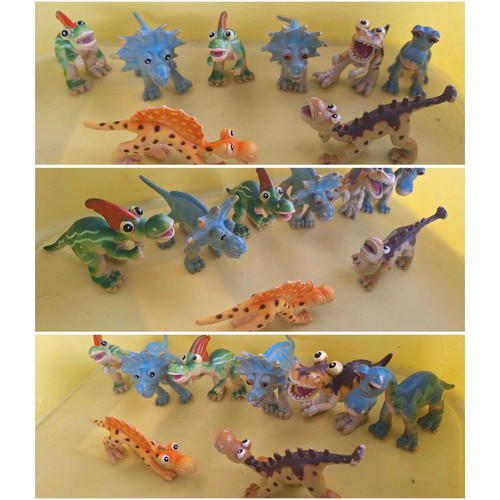 Dinosaurs used, soft plastic set