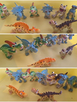 Dinosaurs used, soft plastic set