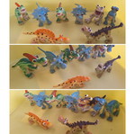 Dinosaurs used, soft plastic set