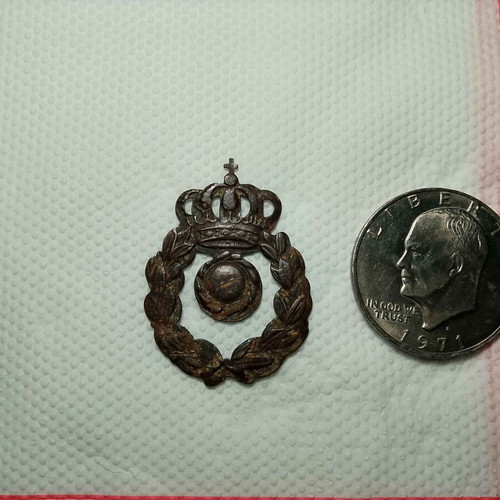 Military copper badge 1912-1922 used, officer's cap emblem