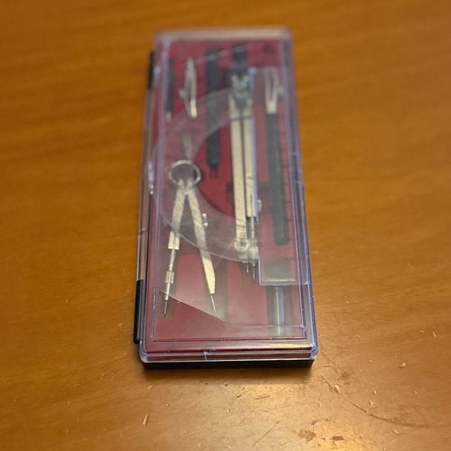 Perfecta geometric instruments set used, complete with case